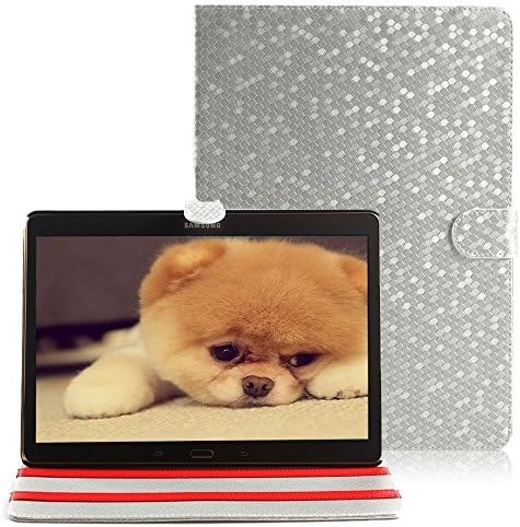9.7 inch iPad Air 2 Case,Slim Lightweight Fashion Protective Case for iPad 6,iPad Air 2 Cover,Smart Folio Stand Multi-angle Viewing Book Style Case,Silver