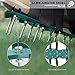 SEAST Lawn Aerator Shoes, Newest Designed 26 Spikes and 8 Adjustable Straps, Heavy Duty Spiked Sandals for aerating Your Yard, Lawn, Roots & Grass, Universal Size Fits All, 3 Shovels Included (Green)