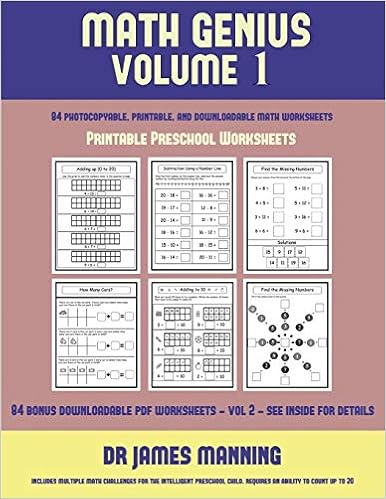 Printable Preschool Worksheets (Math Genius Vol 1): This book ...