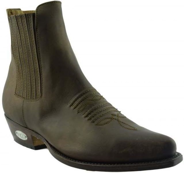 pointed 298 waxy leather short boots classic ankle cow to