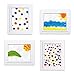 Dynamic Frames Gallery, Set of 4 White Frames for 8.5x11 Artwork, Perfect for Your Prolific Picasso
