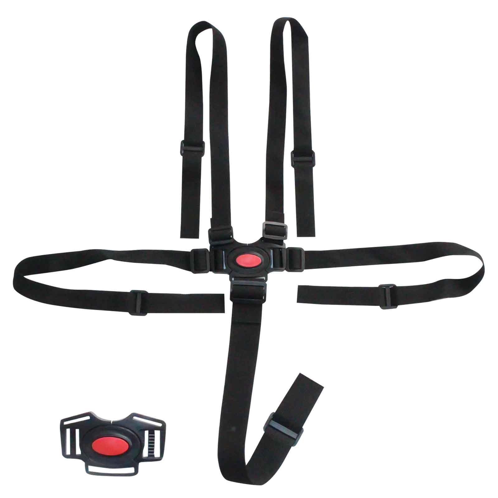 AWAVM Baby High Chair Straps Adjustable Baby Seat Belt 5 Point Harness Straps Safety High Chair Harness,High Chair Replacement Straps for Stroller High Chair Pram Buggy Children Kid Pushchair (Black)