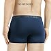 DAVID ARCHY Men's Underwear Micro Modal Dual Pouch Trunks Support Ball Pouch Bulge Enhancing Boxer Briefs for Men 3 or 4 Pack Navy Blue