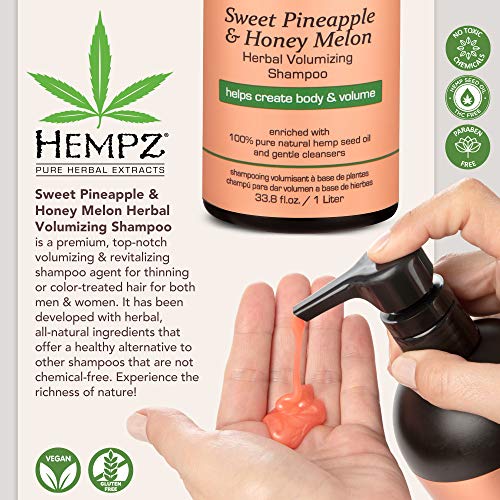 Hempz Sweet Pineapple and Honey Melon Herbal Volumizing Shampoo Unisex
