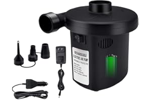 HEETHYCOOL Electric Battery Pump for Inflatables Portable Air Pump Inflate Deflate for Inflatable Air Mattress, Paddling Pool