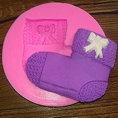 Christmas Sock Shape Silicone 3D Fondant Cake Mold