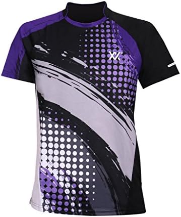Maxx RB Badminton Unisex 100% Polyester Power-Fit Tournament Series T Shirts (Medium)