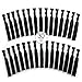 No Tangle No Crease Ribbon Hair Tie Bands - Black - 30 Pack
