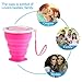 Silicone Collapsible Travel Cup Set, Accmor 2 Pack Foldable Expandable Cup(Blue & Pink), BPA Free FDA Approved Travel Mug for Camping Hiking Trip, -Eco Friendly,