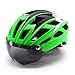 Cycling Bicycle Helmet with Detachable Magnetic Goggles Visor Shield for Women Men Mountain & Road Bike Helmets Adjustable Adult Safety Protection and Breathable