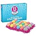 Spa Bath Bombs Gift Set - Pack of 24 Colorful Individually Wrapped 80g Lush Bath Bomb Fizzies in a Variety of Fruity, Floral & Tropical Fragrances - Perfect Gift idea For Women & Kids