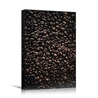 Canvas Wall Art Coffee Beans Abstract Colorful Contemporary Hallway Mixed Media Multicolor Patterns - 12x18 inches