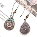 Myhouse Bohemian National Style Hollow Water Drop Shaped Alloy Long Earrings
