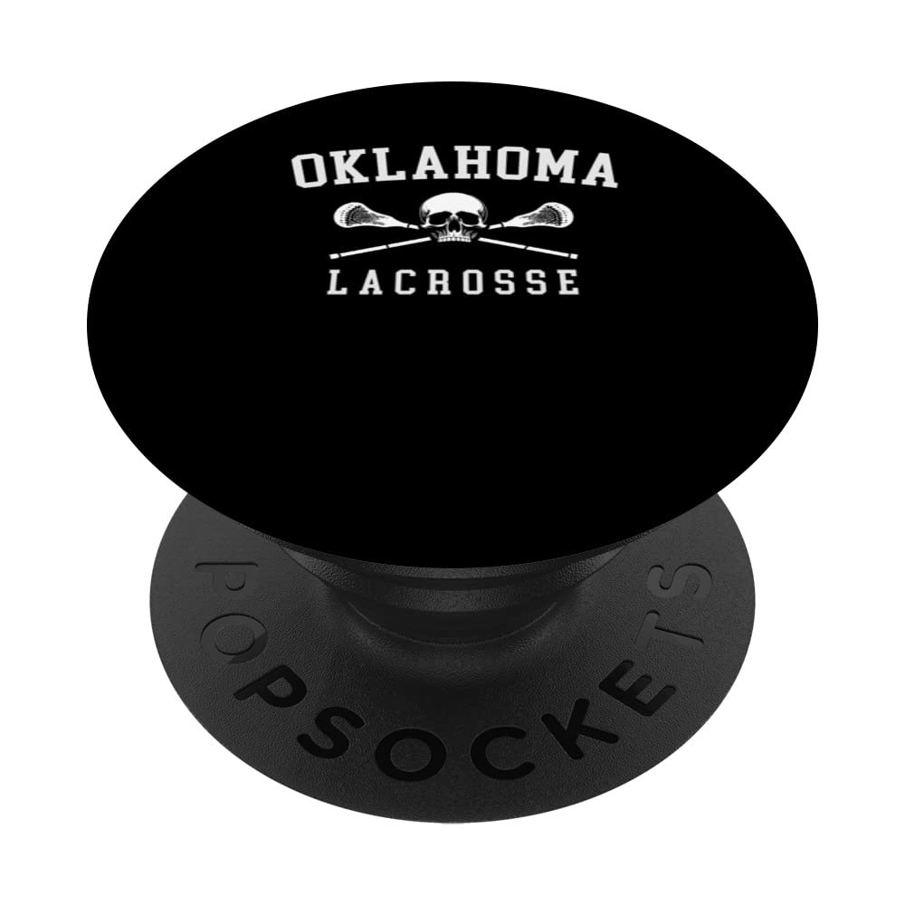 Vintage Oklahoma Skull & Cross Bones Lacrosse PopSockets Swappable PopGrip