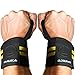 Emerge Fitness Weight Lifting Wrist Straps - Black and Yellow