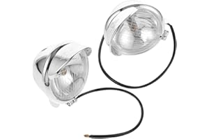 JUMPLAWN 2pcs Motorcycle Fog Lights LED Fog Lamp for Motorbike with Easy Installation Abs Material in Silver