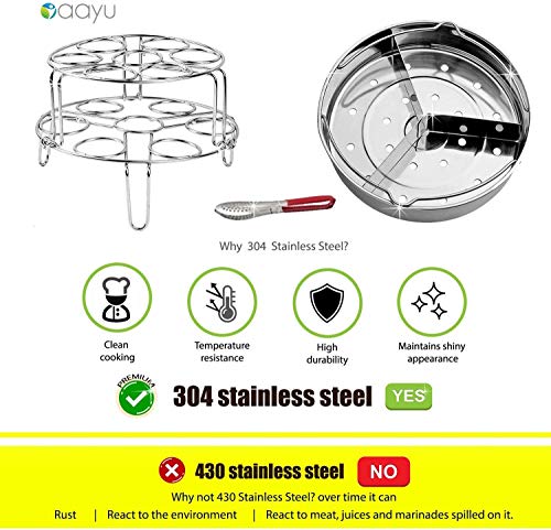 Pressure Cooker Accessories - Fits 6 QT, 8 quart Instant Pot and other Pressure Cookers (Multi Cookers) and 6.5 qt and 8qt Ninja Foodi (Medium)