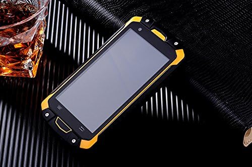 Lemhoov 4.5 Inch NFC Walike Talkie IP68 Waterproof MTK6582 Quad Core Android 4.4.2 Outdoor Smartphone 8.0MP Walike Talkie PTT NFC OTG 3G GPS Cell Phone Unlocked (Yellow)