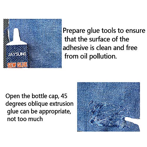 Sew Glue Liquid for All Fabric, Secure Stitch Liquid Sewing Solution Kit! FunDiscount shop Quick Bonding Fast Dry Fabric Glue Reinforcing Adhesive Quickly Mends, Alters, Hems & Embellishes (50ml)