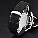 Mens' Watches Chronograph Sport Watch Waterproof Date Quartz Wrist Watch in Black Silicone Band