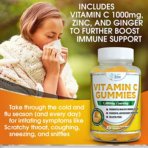 Vitamin C Gummies 1000mg for Adults and Kids Tasty Chewable VIT C Gummy