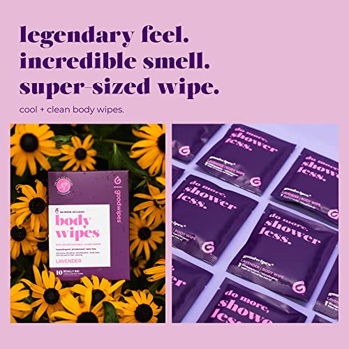 Goodwipes Really Big Body Wipes, Lavender Scent, Plant Based and