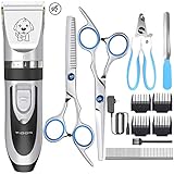 YIDON Dog Clippers, Dog Grooming kit Cordless Adjustable Pet Clippers Dog Hair Trimmer Rechargeable Dog Shears Pet Grooming Professional Hair Clippers Low Noise for Small Large Dogs,Cats,All Pets