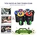 Car Trash Can Small Car Trash Bin Hanging Portable Auto Vehicle Car Garbage Can Bin Trash Container Waste Storage Fits Cup Holder Door Pocket Home Office Use