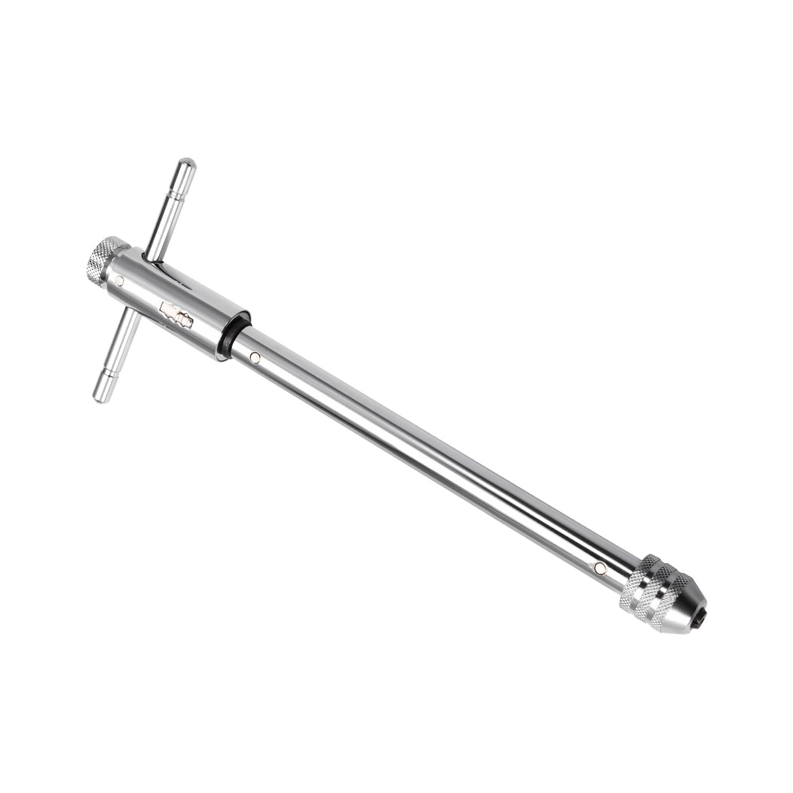 CoCud Tap Wrench Handle, Fit M3-M8 / 2mm-9mm Taps Size 250mm Body, Chrome Plated T-Handle Adjustable Wrench Reamer Tapping Hand Tool - (Applications: for Hand Tapping Operations)