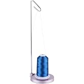 Simthread Metal Thread Spool Holder Stand for Sewing Embroidery Pink | All-metal pink spool stand helps feed thread smoothly for embroidery, sewing, quilting, and large cone spools.