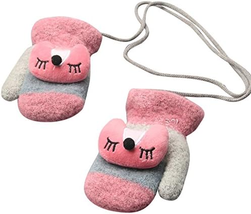 ZOMUSA Hot Infant Cute Fox Thicken Winter Warm Gloves For Baby Girls Boys (Pink)