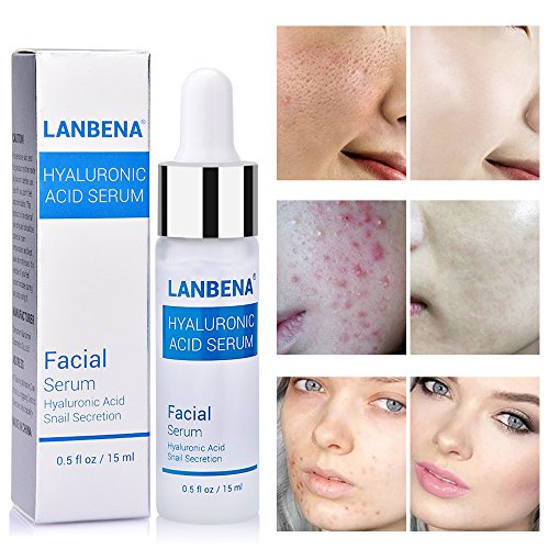 MS.DEAR LANBENA Hyaluronic Acid Serum for Skin, Anti-Aging, Lift and Firm skin, Prevents Wrinkles and Acne, Moisturize, Snail Secretion Pure Hyaluronic Acid Serum for Face, 15ml