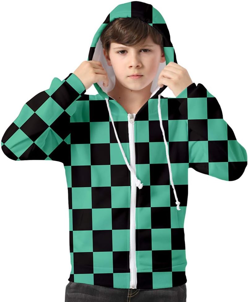 fanituhan 竈門炭治郎 かまどたんじろう コスプレ 主人公 上着 イメージパーカー パーカー 鬼滅の刃