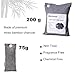 12 Pack Natural Bamboo Activated Charcoal Air Purifying Bags, Shoe Deodorizer and Odor Absorber for Closets, Wardrobe and Drawers, Car Freshener Bags (2 x 200G,10 x 75G)