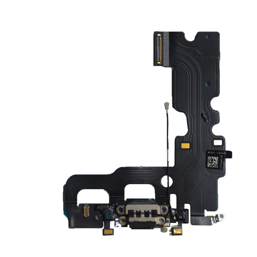Kakusiga Compatible With iphone 7 Charging Port Dock Connector Flex Cable + Microphone + Headphone Audio Jack Replacement for 7 4.7" (Black)