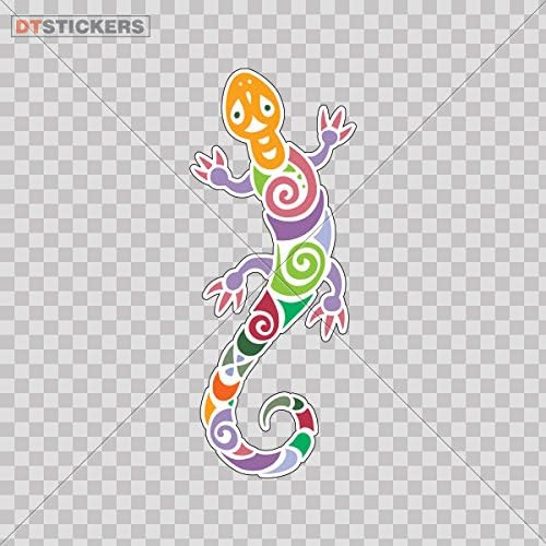 Sticker Colorful Lizard Gecko Tribal Surf Style durable Boat (6 X 2,43 In. ) Fully Waterproof Printed vinyl sticker