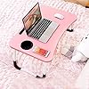 Barbieya-Notebook-Table-Dorm-Desk-Dormitory-with-Small-Desk-Bed-with-Laptop-Table-Folding-Table-Small-Dorm-with-Cup-Slot-60--40cm Barbieya Notebook Table Dorm Desk, Dormitory with Small Desk, Bed with Laptop Table, Folding Table, Small Dorm, with Cup…