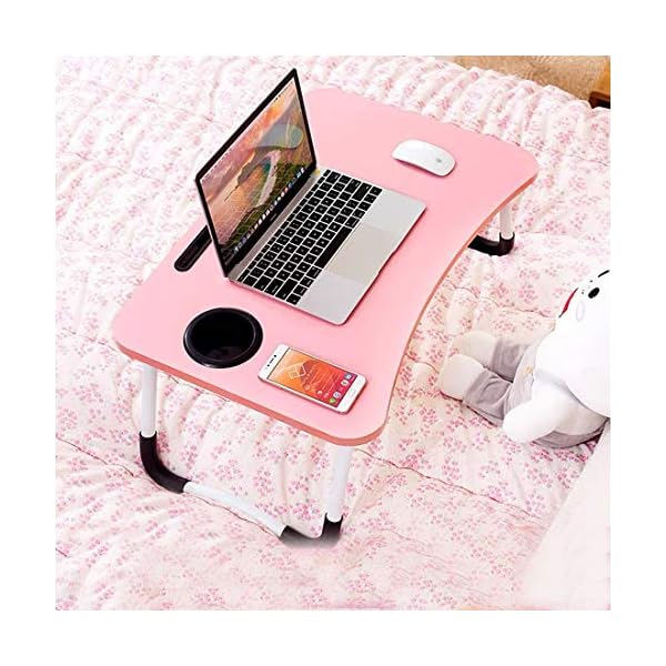 Barbieya-Notebook-Table-Dorm-Desk-Dormitory-with-Small-Desk-Bed-with-Laptop-Table-Folding-Table-Small-Dorm-with-Cup-Slot-60--40cm Barbieya Notebook Table Dorm Desk, Dormitory with Small Desk, Bed with Laptop Table, Folding Table, Small Dorm, with Cup…