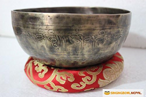 Singing Bowl Nepal Tibetan Meditation Om Mani Padme Hum Peace Singing Bowl From Nepal, 8 Inch