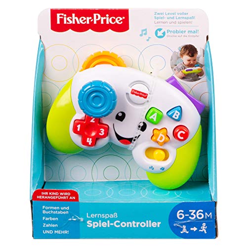 Fisher-Price Lernspaß-Spiel-Controller | Spielzeug mit Musik & Lichtern | Babyspielzeug ab 6 Monate | Spielsachen für Feinmotorik, Zahlen, Formen usw. | Spielzeug ab 6 Monate | Spricht Deutsch, FWG14 – Bild 7