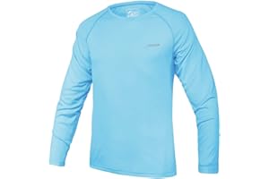 VAYAGER Boy's Rash Guard Swim Shirts Sun Protection UPF 50+ Shirt Long Sleeve Quick Dry Fishing Youth Shirts
