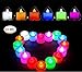 24pcs Tealights - Colour Changing Flickering Flameless LED Candle Light Tea light Mood Light for Wedding Party Club Decor in White (Battery include)