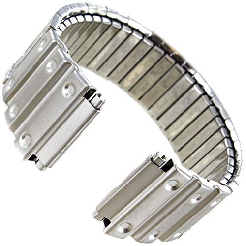 18-22mm Hirsch Twist-o-flex Silver Tone Stainless Steel Watch Band Fits Casio G Shock