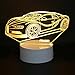 E-vendor LED Night Light, 3D Visual Desk Lamps with 7 Color Changing Lights Touch Button, Car Shape Best Gift for Kids (White)