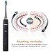 Mornwell D01B Rechargeable Electric Toothbrush with 2 Mins Timer, 4 Brushing Modes for Sensitive Teeth Cleaning & Gum Massaging, Two Weeks Working, Black