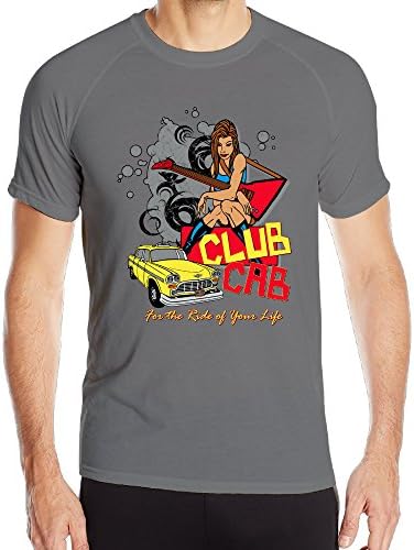 Club Cab Man's Short Sleeve Workout Shirts Wicking Shirts Cotton Tshirt