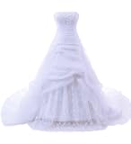 Vantexi Robe de mariée élégante sans bretelles brodée pour