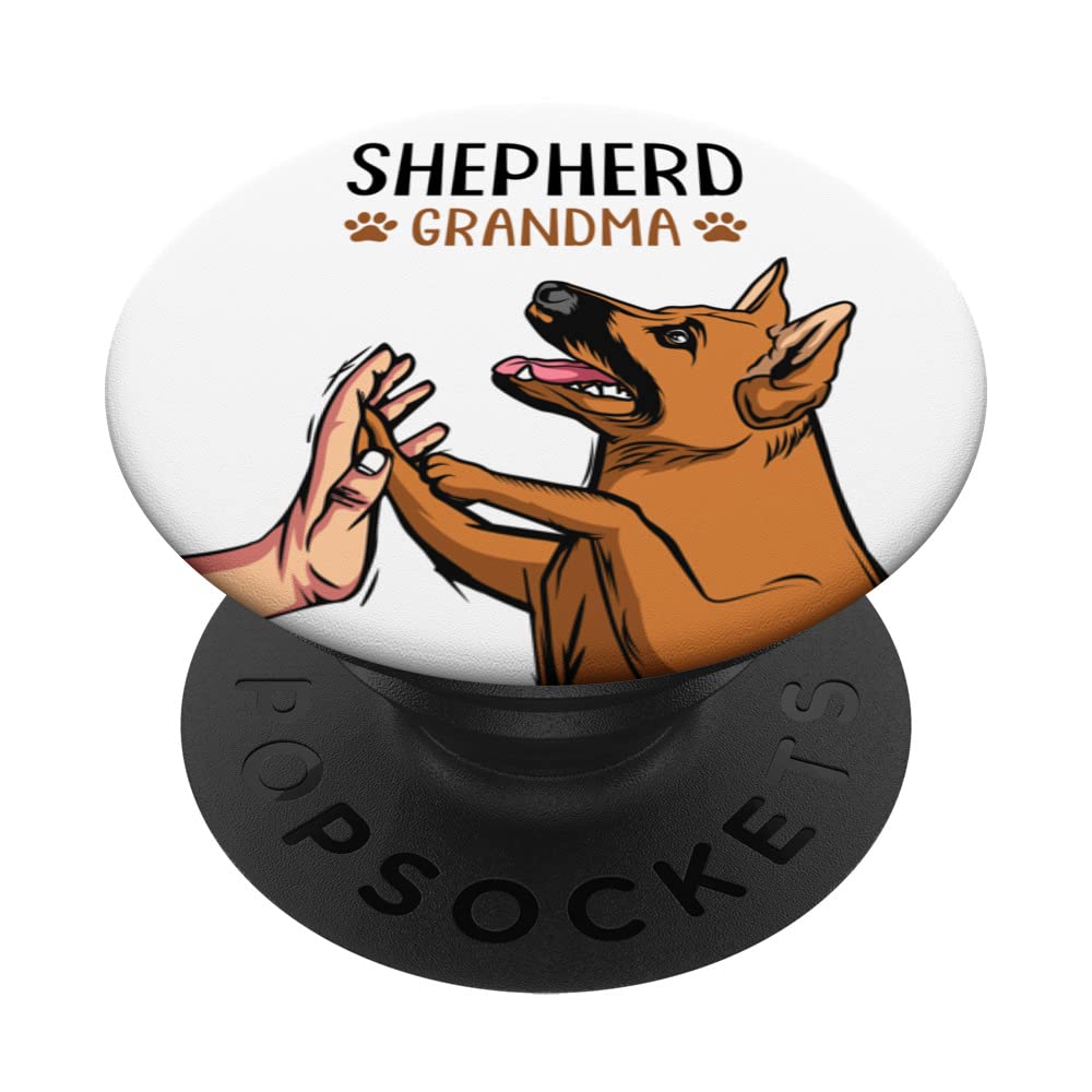 German Shepherd Grandma Dog PopSockets Swappable PopGrip