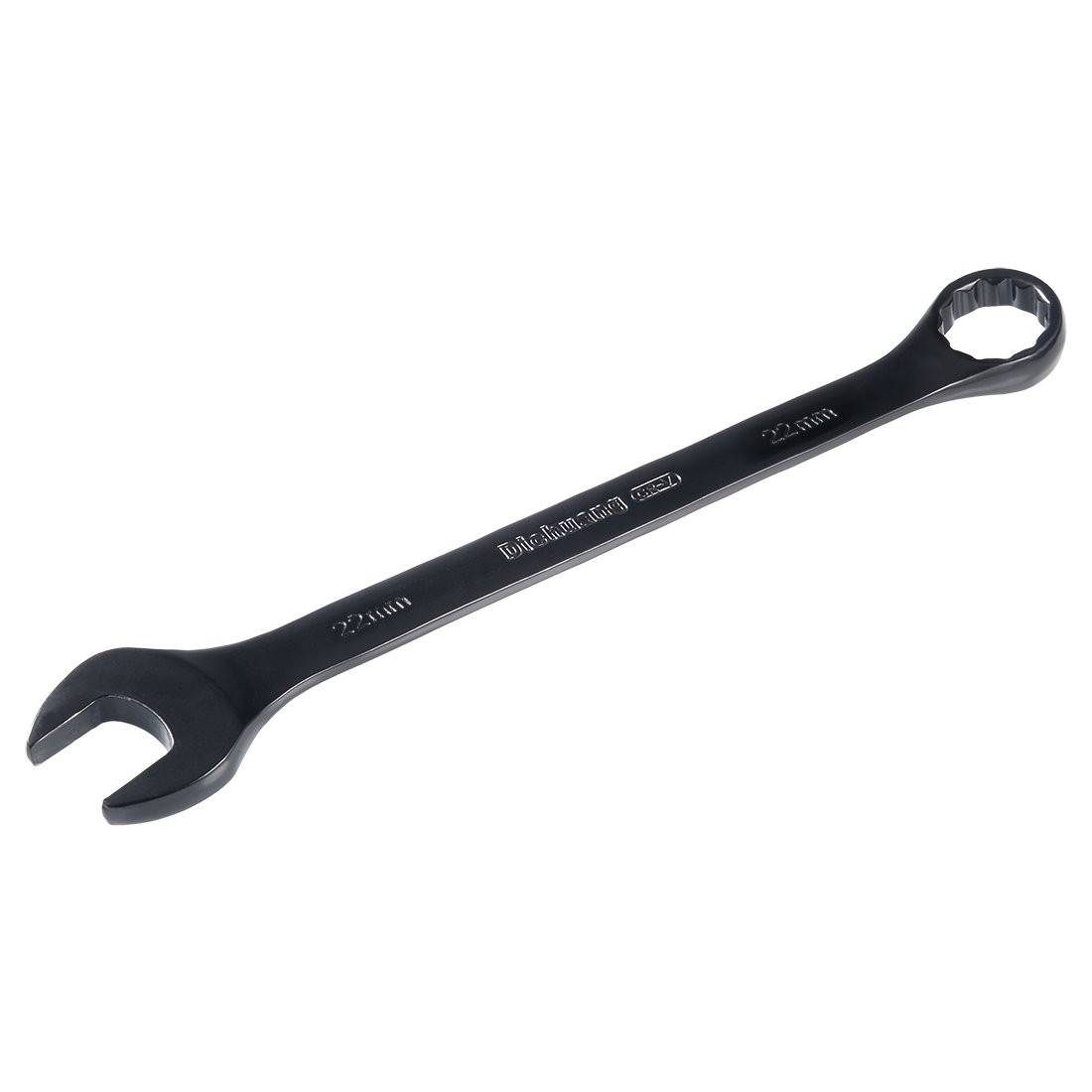 Sourcingmap Metric 22mm 12-Point Box Open End Combination Wrench Black Electroplated Coating, Cr-V