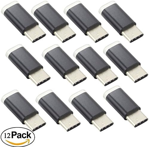 USB Type C to Micro USB Converter Adapter for Samsung Galaxy S8, New Macbook, Pixel XL,Nexus 5X, 6P, LG G5,G6 V20 Nintendo Switch (12PCS)